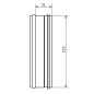 Preview: Skizze Enddeckel mit Gummidichtung für Lüftungsrohre DN 125 mm