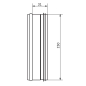 Preview: Skizze Enddeckel mit Gummidichtung für Lüftungsrohre DN 150 mm