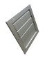 Preview: bewegliches Lamellengitter 200 x 200mm Aluminium eloxiert flach