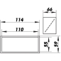 Preview: Skizze Flachkanal Verbinder mit Rückstauklappe System 110x55