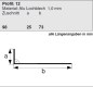 Preview: Aluminium Lochblechprofil 25/73mm, Länge 1 Meter, HG 12