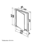 Preview: Skizze Revisionstür Kunststoff weiß Einbaumaß 15 x 15 cm