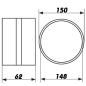 Preview: Skizze Rundrohr 500mm ohne Muffe DN 150