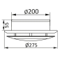 Preview: Skizze Zuluft Tellerventil PVC weiß System 200