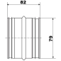 Preview: Skizze Wickelfalzrohr Verbinder Durchmesser 80 mm