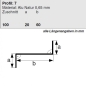 Preview: Aluminium Z-Profil 20/60/20 Länge 1 Meter, HG 7