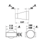Preview: Skizze Übergangsstück Flachkanal System 110x55 auf Rundrohr System 100