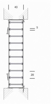 Lamellengitter eckig feuerhemmend High Performance 300 x 300 mm