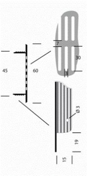 Lüftungsblech, Stegblech Aluminium 1000 x 60 mm weiß