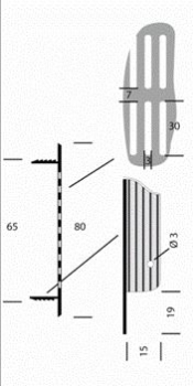 Lüftungsblech, Stegblech Aluminium weiß 200 x 80 mm