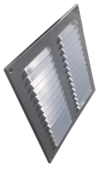 Lüftungsgitter Aluminium graphitgrau 32 x 18 cm incl. Insektenschutz, Schrauben, Dübel