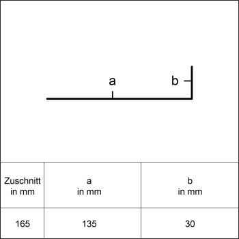 Winkelprofil 135 x 30mm Aluminium anthrazit Länge 1,25 Meter