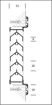 Sichtschutzgitter 200 x 200 mm Aluminium eloxiert