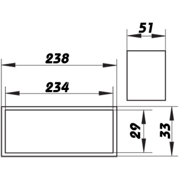 Skizze Flachkanalverbinder für Flachkanal superflach System 100