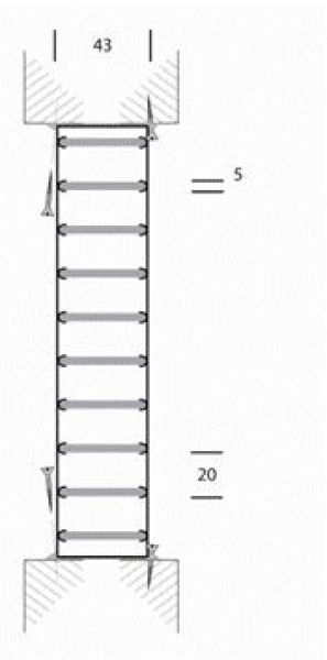 Lamellengitter eckig feuerhemmend High Performance 300 x 300 mm