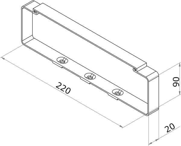 Flachkanalhalter für Flachkanalsystem 220 x 90mm