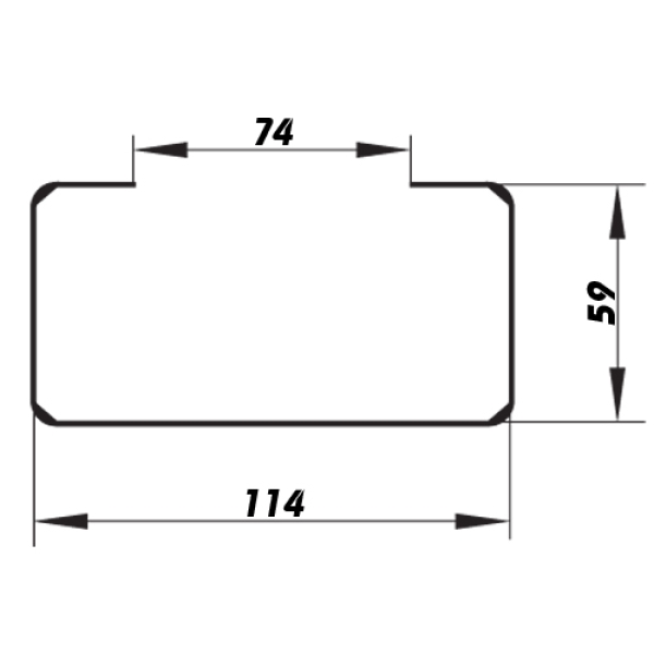 Skizze Flachkanalhalter System 110x55