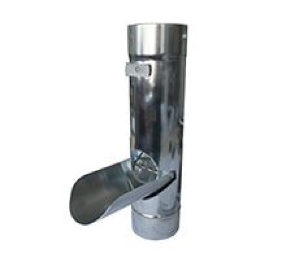 Regenwasserklappe für Fallrohre DN 60 Aluminium Natur