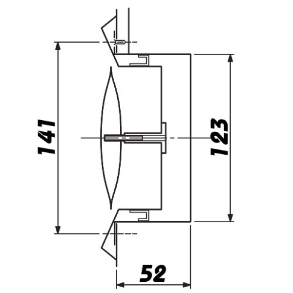 Skizze Abluft Tellerventil Edelstahl DN 125